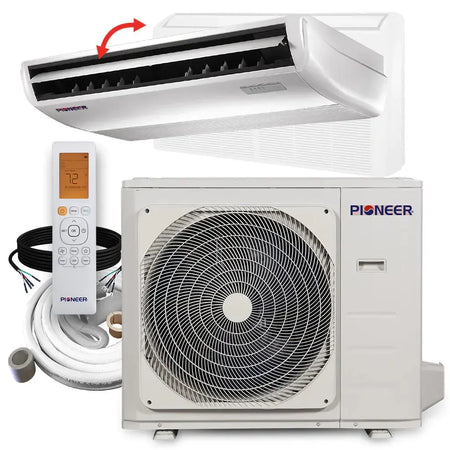 Pioneer® 36,000 BTU 19 SEER2 Floor/Ceiling Mini-Split Inverter+ Air Conditioner Heat Pump System Full Set 230V - UYB036GMFILCBD-UYB036GMFILCBD-10-UYB036GMFILCBD-16-UYB036GMFILCBD-25-UYB036GMFILCBD-33  Mini Split Systems Direct