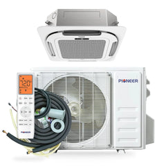 Pioneer® Quantum Ultra™ 9,000 BTU 23 SEER2 230V Ceiling Cassette Ductless Mini-Split Air Conditioner Inverter Heat Pump Full Set