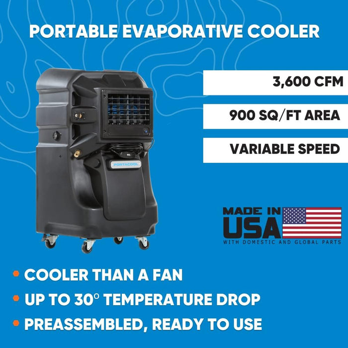 Portacool Jetstream 230 Portable Evaporative Cooler - PACJS2301A1 - PACJS2301A1  Mini Split Systems Direct