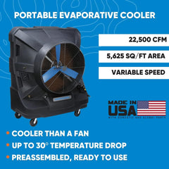 Portacool Jetstream 270 Portable Evaporative Cooler - PACJS2701A1 - PACJS2701A1  Mini Split Systems Direct