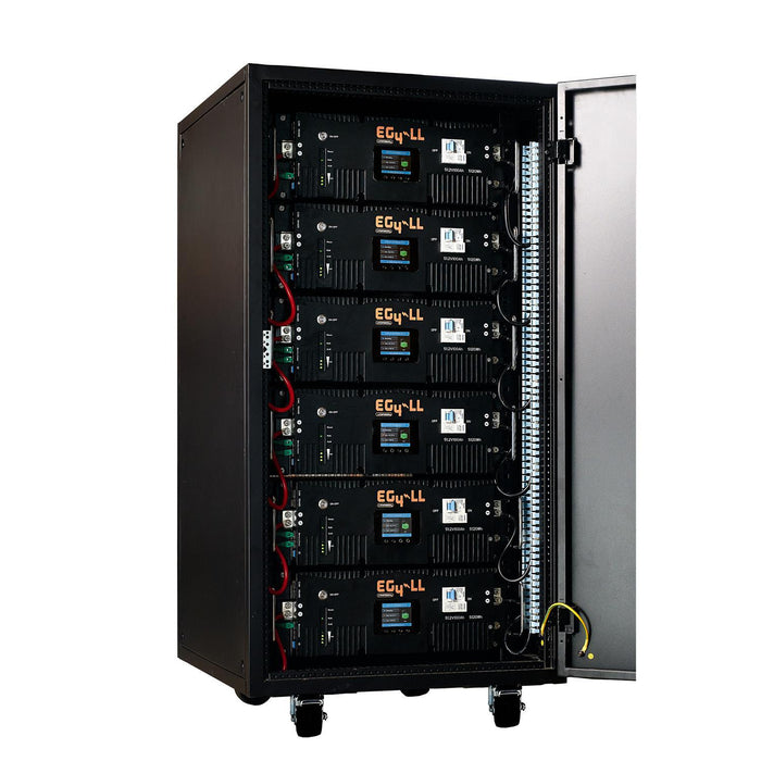 (Pre-Assembled) EG4 Enclosed Battery Rack | 6 Slot | Wheels Included | Bus Bar Covers | Welded - 1511055  Mini Split Systems Direct