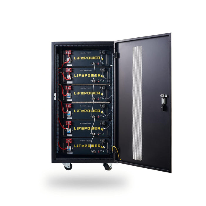 (Pre-Assembled) EG4 Enclosed Battery Rack | 6 Slot | Wheels Included | Bus Bar Covers | Welded - 1511055  Mini Split Systems Direct