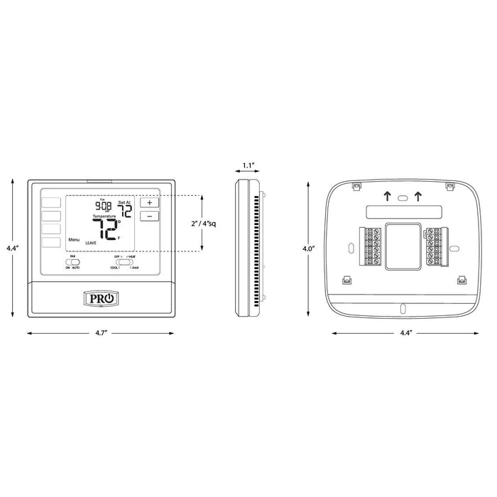 Pro1 IAQ T725 - 7 Day Programmable Thermostat - 2H/1C - T725  Mini Split Systems Direct
