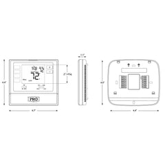 Pro1 IAQ T725 - 7 Day Programmable Thermostat - 2H/1C