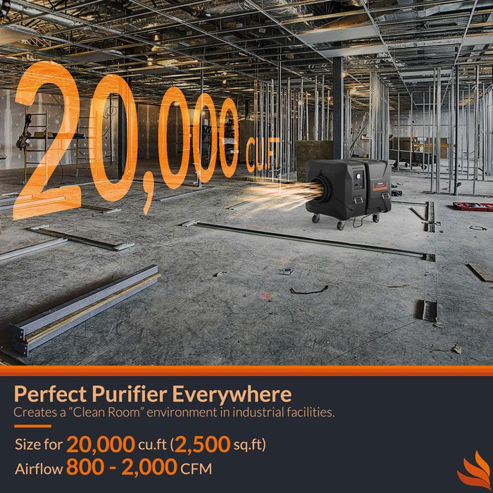 Puricare S2 HEPA Air Filtration System for Restoration & Renovation - B09XBDNRZ5  Mini Split Systems Direct