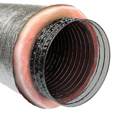 QUIETFLEX Insulated Flexible Duct Silver, 25 Ft Long -   Mini Split Systems Direct