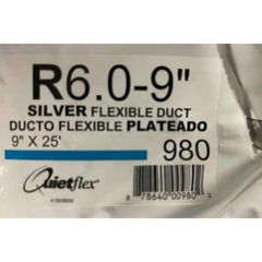 QUIETFLEX Insulated Flexible Duct Silver, 25 Ft Long -   Mini Split Systems Direct