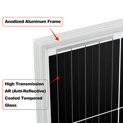 Rich Solar MEGA 200 | 200 Watt Solar Panel | Premier 12V Off-Grid Solar Panel for RVs Cabins, Boats | 25-Year Output Warranty | UL Certified