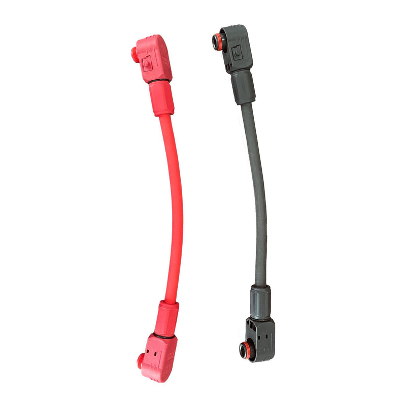 RUiXU 4AWG 250MM -Pluggable Battery Pole Connector Both ends -Black and Red-D25