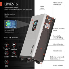 RUiXU Battery | Lithi2-16 | 51.2V314Ah | 16kWh LiFePO4 Battery Energy Storage - Lithi2-16  Mini Split Systems Direct