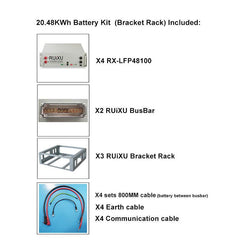 RUiXU Battery Optional Installation Method -Bracket Rack-Flexibility & Stackable - RX-LFP48100-15kWH-RX-LFP48100-20kWH-RX-LFP48100-25kWH-RX-LFP48100-30kWH-RX-LFP48100-35kWH  Mini Split Systems Direct