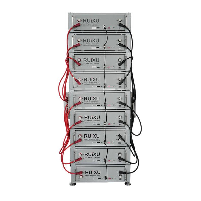 RUiXU Battery Optional Installation Method -Bracket Rack-Flexibility & Stackable - RX-LFP48100-15kWH-RX-LFP48100-20kWH-RX-LFP48100-25kWH-RX-LFP48100-30kWH-RX-LFP48100-35kWH  Mini Split Systems Direct