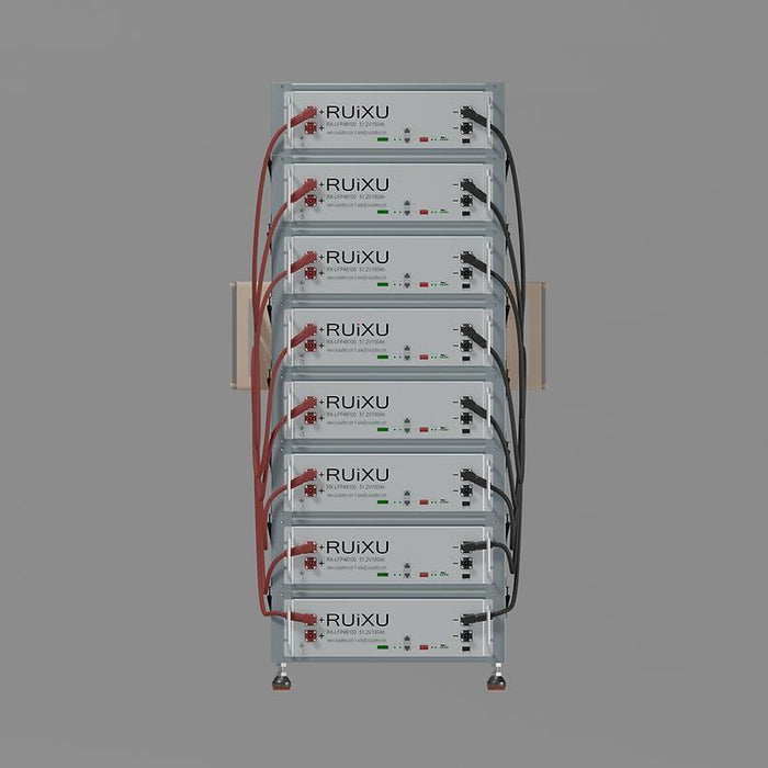 RUiXU Battery Optional Installation Method -Bracket Rack-Flexibility & Stackable - RX-LFP48100-15kWH-RX-LFP48100-20kWH-RX-LFP48100-25kWH-RX-LFP48100-30kWH-RX-LFP48100-35kWH  Mini Split Systems Direct
