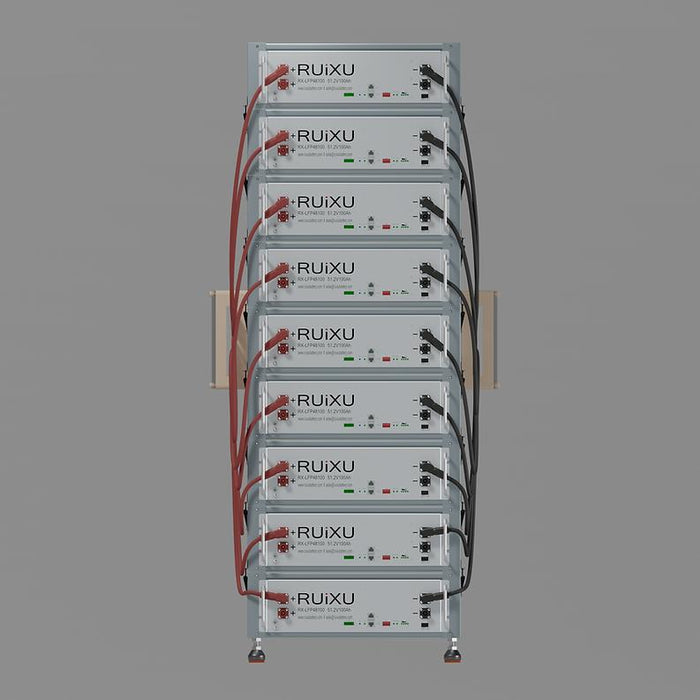RUiXU Battery Optional Installation Method -Bracket Rack-Flexibility & Stackable - RX-LFP48100-15kWH-RX-LFP48100-20kWH-RX-LFP48100-25kWH-RX-LFP48100-30kWH-RX-LFP48100-35kWH  Mini Split Systems Direct
