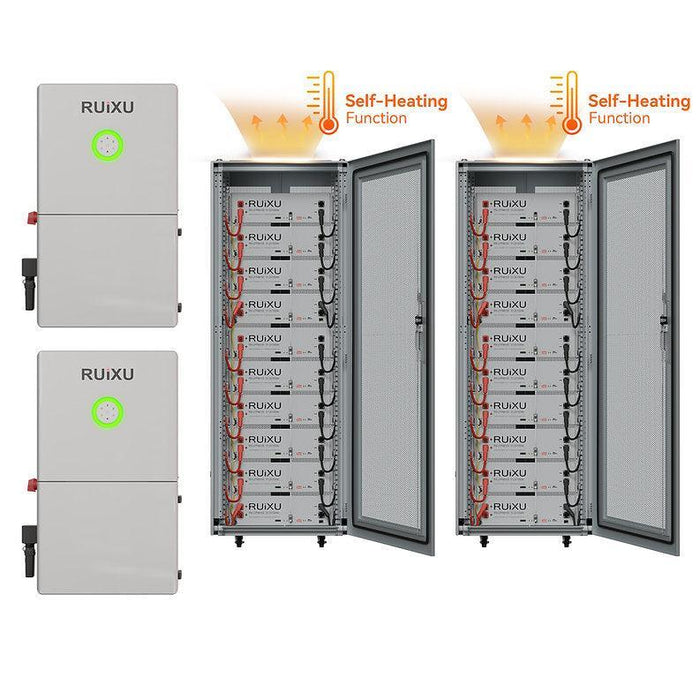 RUiXU Bundles | RX-LFP48100-H (Self-Heating ) + RX-12K Inverter - PKG115BK-H-PKG120BK-H-PKG125BK-H-PKG130BK-H-PKG150BK-H  Mini Split Systems Direct