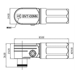RUiXU Lithi2-16 Battery Cable Connector | Black + Orange