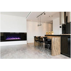 Remii 45" Deep Indoor or Outdoor Built-in Electric Fireplaces with Black Steel Surround - 102745-DE  Mini Split Systems Direct
