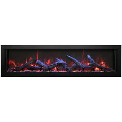 Remii 45" Deep Indoor or Outdoor Built-in Electric Fireplaces with Black Steel Surround - 102745-DE  Mini Split Systems Direct