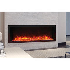 Remii 45" Extra Slim Indoor or Outdoor Built In Electric Fireplace with Black Steel Surround - 102745-XS  Mini Split Systems Direct