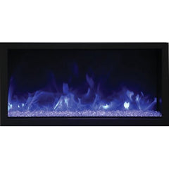Remii 45" Extra Tall Indoor or Outdoor Built-in Electric Fireplace with Black Steel Surround - 102745-XT  Mini Split Systems Direct