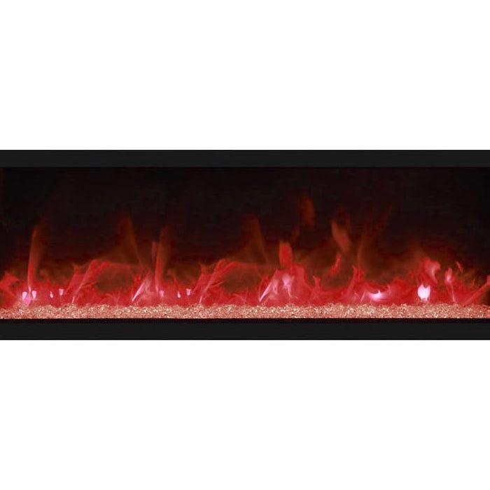 Remii 55" Extra Tall Indoor or Outdoor Built-in Electric Fireplace with Black Steel Surround - 102755-XT  Mini Split Systems Direct