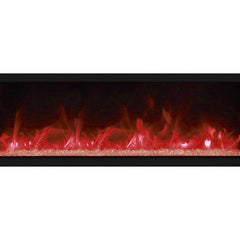 Remii 55" Extra Tall Indoor or Outdoor Built-in Electric Fireplace with Black Steel Surround - 102755-XT  Mini Split Systems Direct