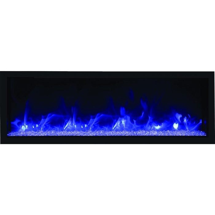 Remii 65" Extra Tall Indoor or Outdoor Built-in Electric Fireplace with Black Steel Surround - 102765-XT  Mini Split Systems Direct