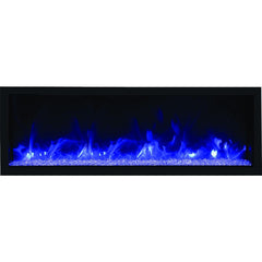 Remii 65" Extra Tall Indoor or Outdoor Built-in Electric Fireplace with Black Steel Surround - 102765-XT  Mini Split Systems Direct