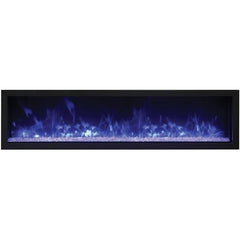 Remii 65" Extra Tall Indoor or Outdoor Built-in Electric Fireplace with Black Steel Surround - 102765-XT  Mini Split Systems Direct