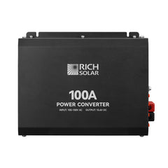 Rich Solar 100 Amp Power Converter | 100A 120V Battery Charger | Overload, Overheat, Reverse Polarity Protection | Plug and Play - RS-PC100  Mini Split Systems Direct