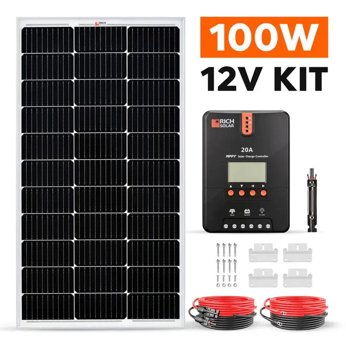 Rich Solar 100 Watt Solar Kit - RS-K1002  Mini Split Systems Direct
