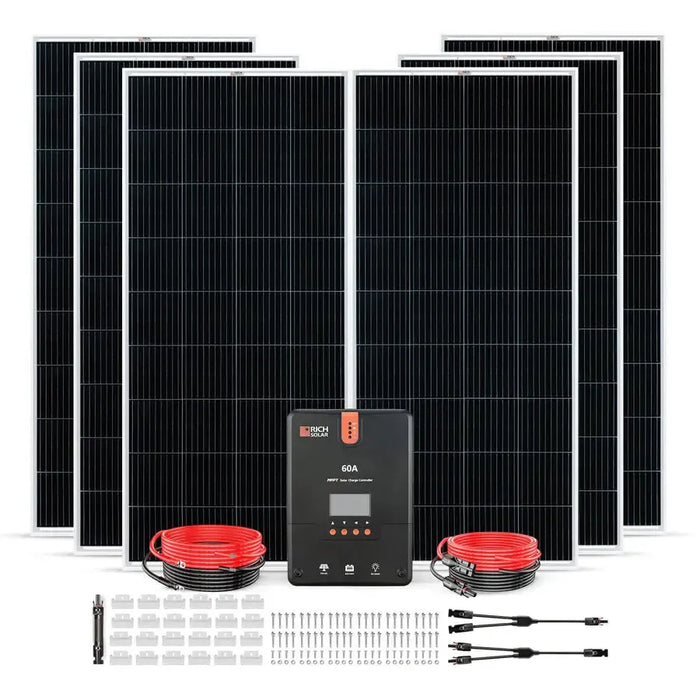 Rich Solar 1200 Watt Solar Kit - RS-K12004-RS-K12004X  Mini Split Systems Direct
