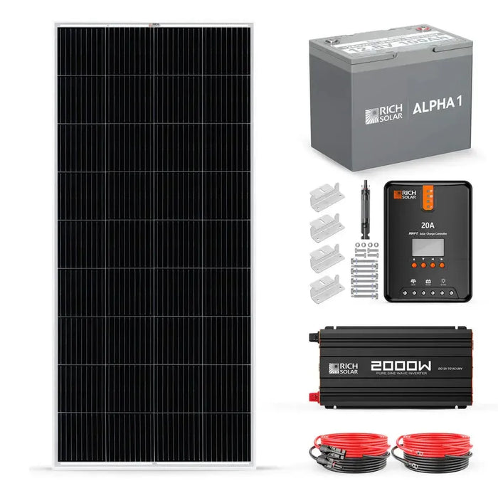 Rich Solar 200 Watt Complete Solar Kit - RS-CK200  Mini Split Systems Direct