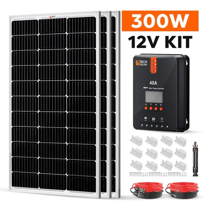 Rich Solar 300 Watt Solar Kit - RS-K3004  Mini Split Systems Direct