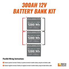 Rich Solar 300Ah LiFePO4 Battery Kit - Power Your Off-Grid Life! - RS-B12100x3  Mini Split Systems Direct