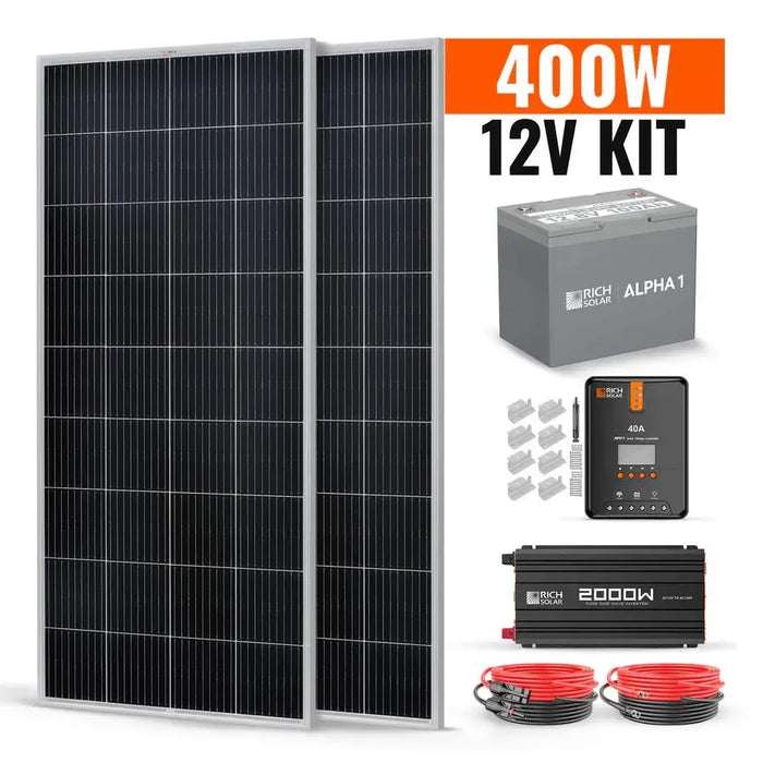 Rich Solar 400 Watt Complete Solar Kit - RS-CK400  Mini Split Systems Direct