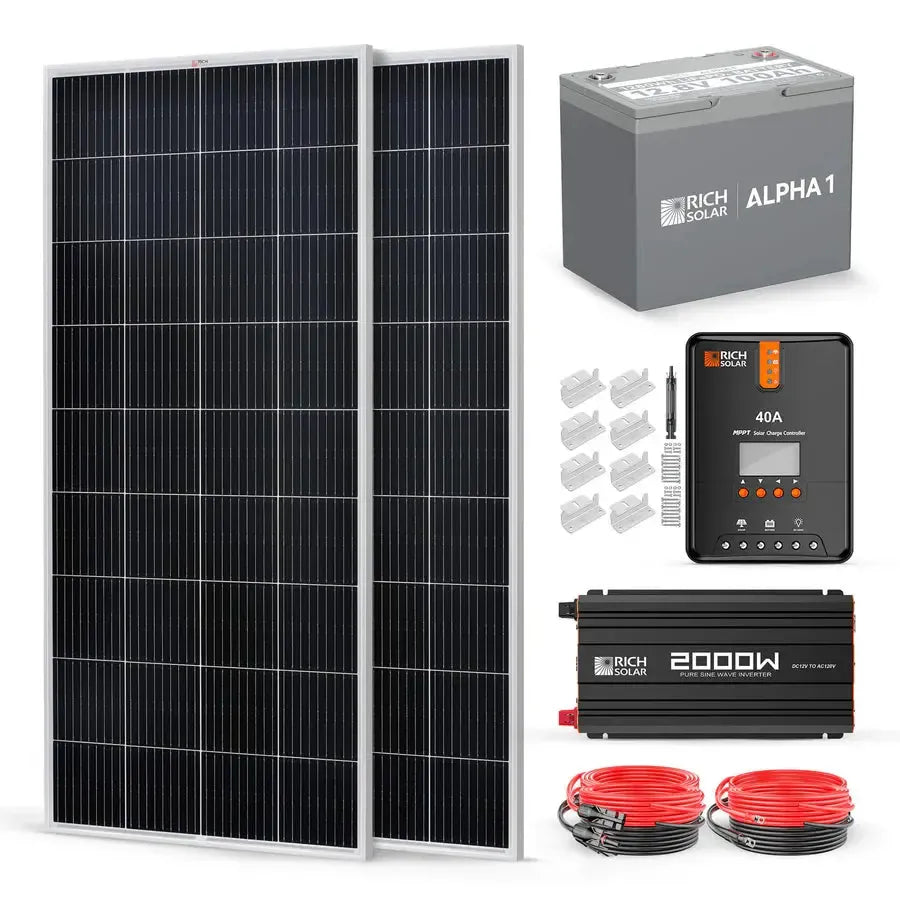 Rich Solar 400 Watt Complete Solar Kit - RS-CK400  Mini Split Systems Direct