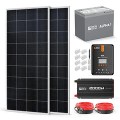 Rich Solar 400 Watt Complete Solar Kit - RS-CK400  Mini Split Systems Direct