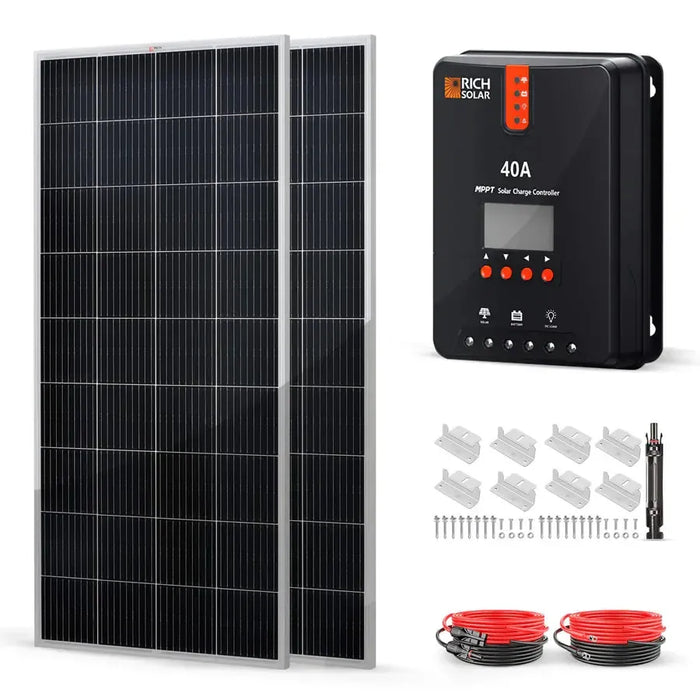 Rich Solar 400 Watt Solar Kit - RS-K400D-RS-K400DX  Mini Split Systems Direct
