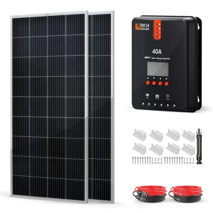 Rich Solar 400 Watt Solar Kit - RS-K400D-RS-K400DX  Mini Split Systems Direct