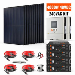 Rich Solar 4000W 48VDC-240VAC Solar Kit - RS-CBK4000240  Mini Split Systems Direct