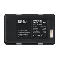 Rich Solar 500 Amp Battery Monitor with Shunt | 8~120V 500A Battery Monitor with Shunt | Accurate Battery Status Monitor | Easy to Use - RS-BM500  Mini Split Systems Direct