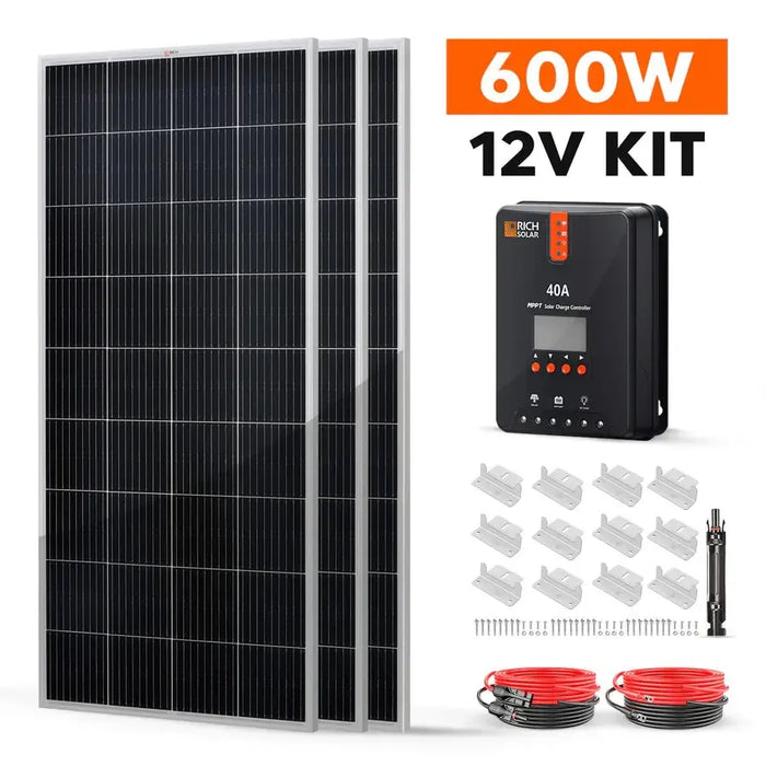 Rich Solar 600 Watt Solar Kit - RS-K6004-RS-K6004X  Mini Split Systems Direct