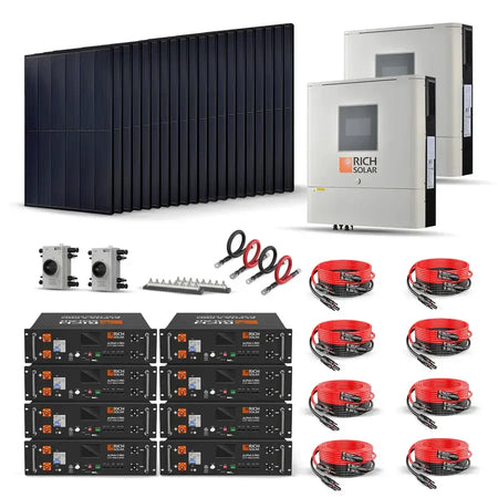 Rich Solar 8000W 48V-120/240VAC Solar Kit - RS-CBK8000  Mini Split Systems Direct