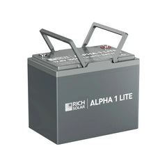 Rich Solar ALPHA 1 LITE | 12V 100Ah LiFePO4 Battery | Lightweight 12V Lithium Battery for RVs, Trailers, Vans, Boats, Off-Grid | 4,000 Lifetime Cycles | Best Value