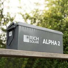 Rich Solar ALPHA 2 | 12V 200Ah LiFePO4 Battery | Powerful 12V Lithium Battery for RVs, Trailers, Vans, Boats, Off-Grid | 5,000 Lifetime Cycles | Bluetooth and Internal Heat Technology
