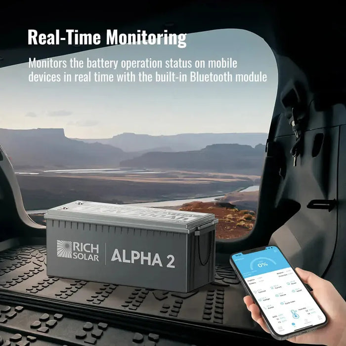 Rich Solar ALPHA 2 | 12V 200Ah Lithium Battery for RVs & Off-Grid Use - RS-B122S  Mini Split Systems Direct