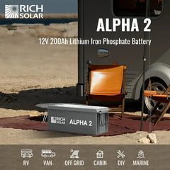 Rich Solar ALPHA 2 | 12V 200Ah Lithium Battery for RVs & Off-Grid Use - RS-B122S  Mini Split Systems Direct
