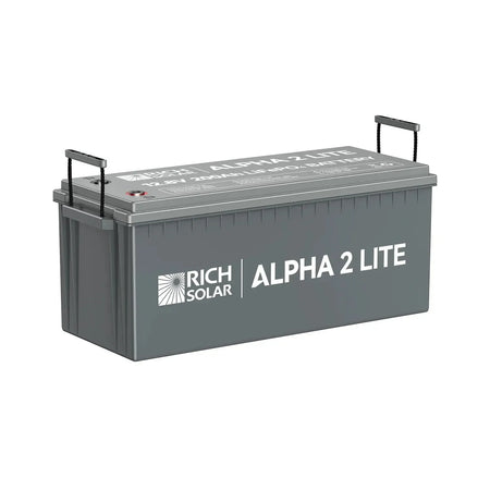 Rich Solar ALPHA 2 LITE | 12V 200Ah LiFePO4 Battery | Best 12V Deep Cycle Lithium Battery for RVs, Trailers, Vans, Boats, Off-Grid | 4,000 Lifetime Cycles | Best Value - RS-B12200  Mini Split Systems Direct