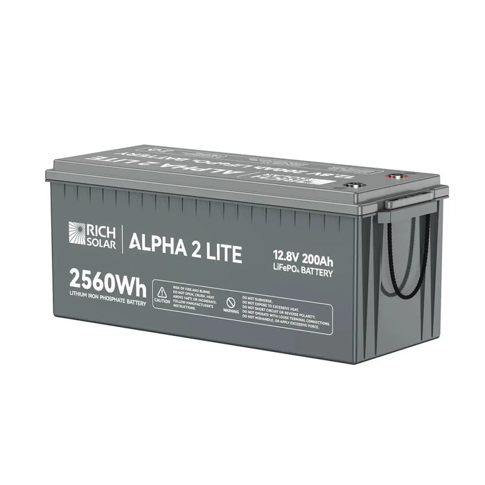 Rich Solar ALPHA 2 LITE 12V 200Ah LiFePO4 Battery - Best Value! - RS-B12200  Mini Split Systems Direct